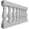 Ekena Millwork Fiberthane Arcadian Balustrade Railing Kit Style L (7 3/8" On-Center Spacing to Pass 4" Sphere Code) BALK35X060ACL